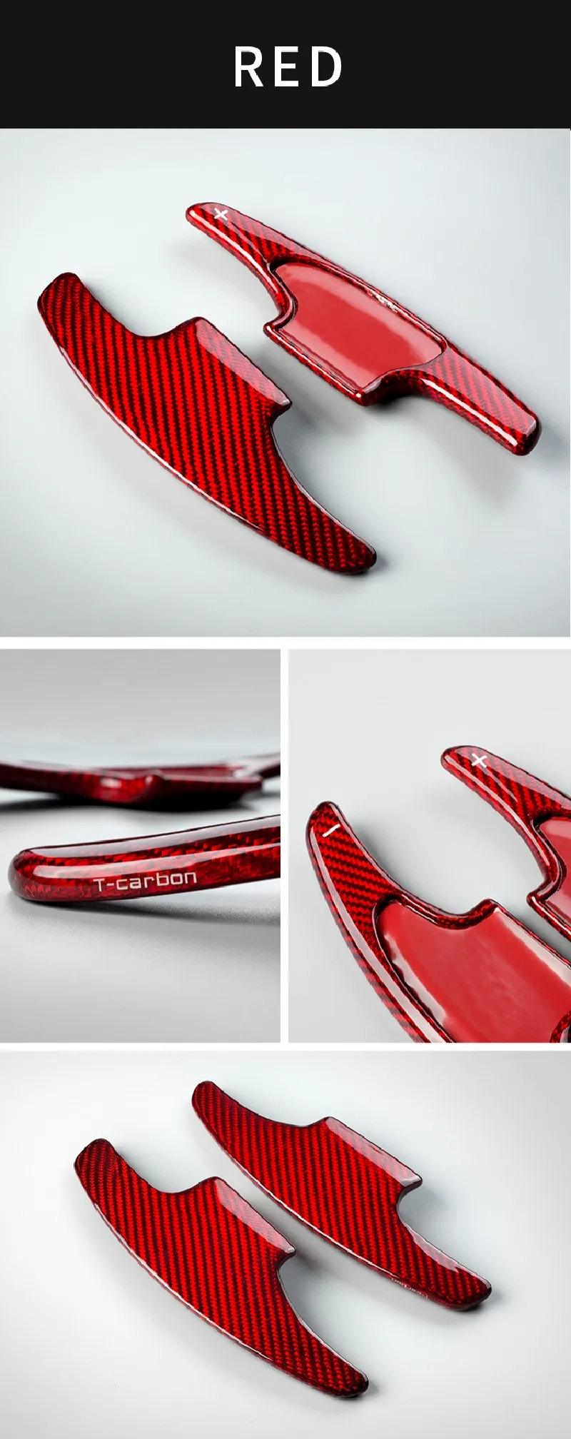 T-carbon Paddle Shift Extension For Honda City GM6 FL Jazz GK5 HRV HR-V 2015-2018 Carbon Fiber Steering Wheel Paddle Shifter