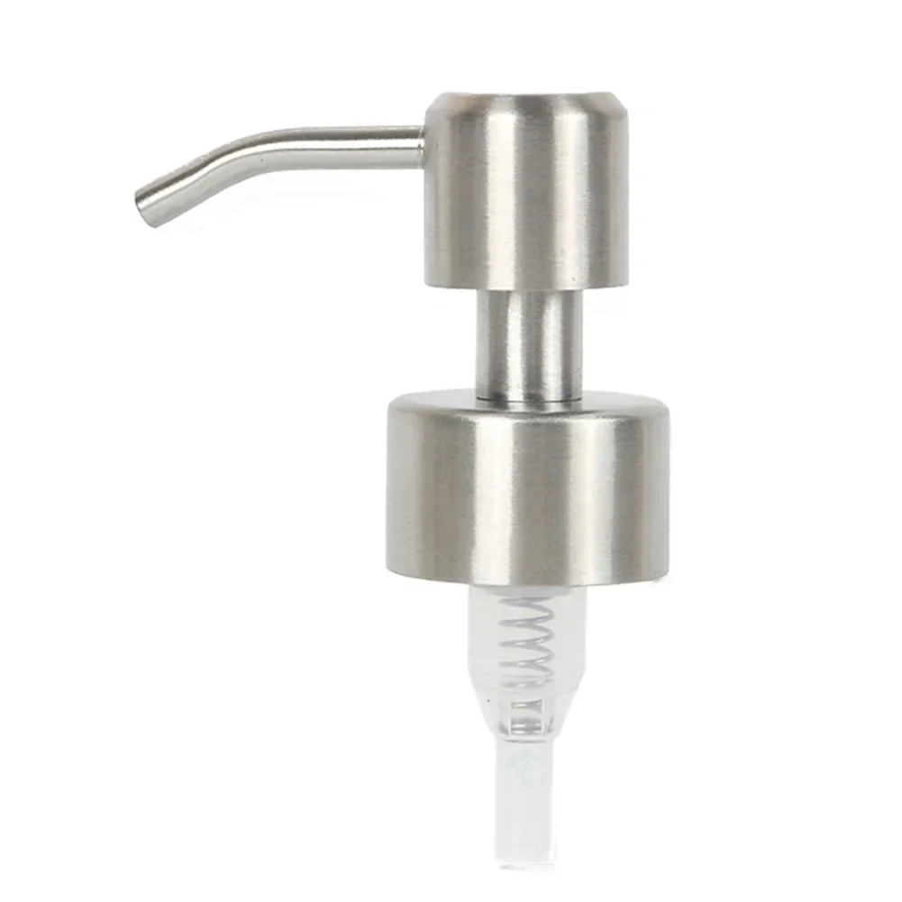 High-Quality Materials New Practical Pump Head Soap Dispenser Pump Stainless Steel 11cm Rust-Proof Silver/Black 3