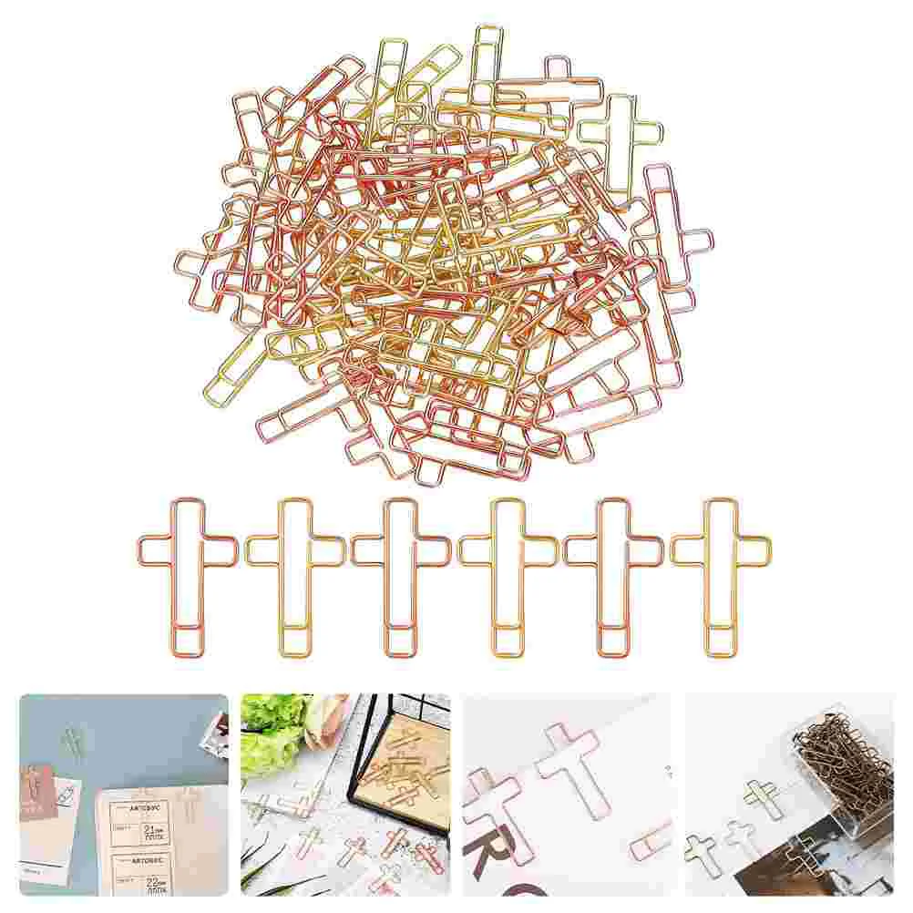 

40 Pcs Paperclips Marking Clamps Books The Bible Bookmark File Study Supplies Holder Metal Office Stationery Cross