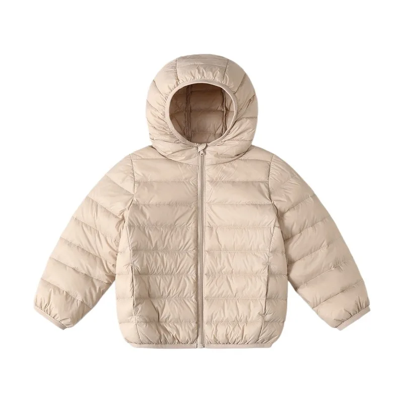 Boys Girls Down Coat Lightweight Puffer Jacket Hooded Zipper Fashion Winter Cashmere Content 90% Warm and Cozy