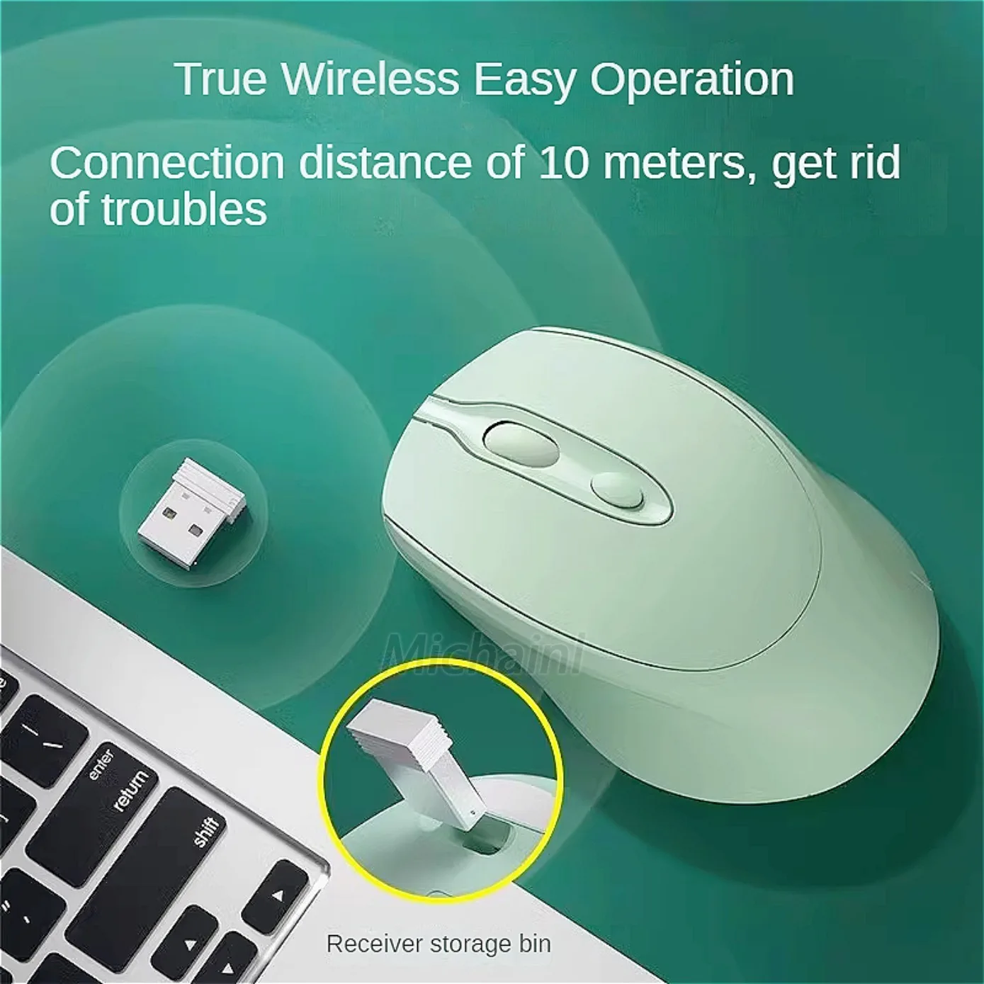 Wireless Mouse Ergonomic Bluetooth 1600DPI for Xiaomi MacBook Tablet Computer Laptop 2.4GHz USB PC Setup Accessories