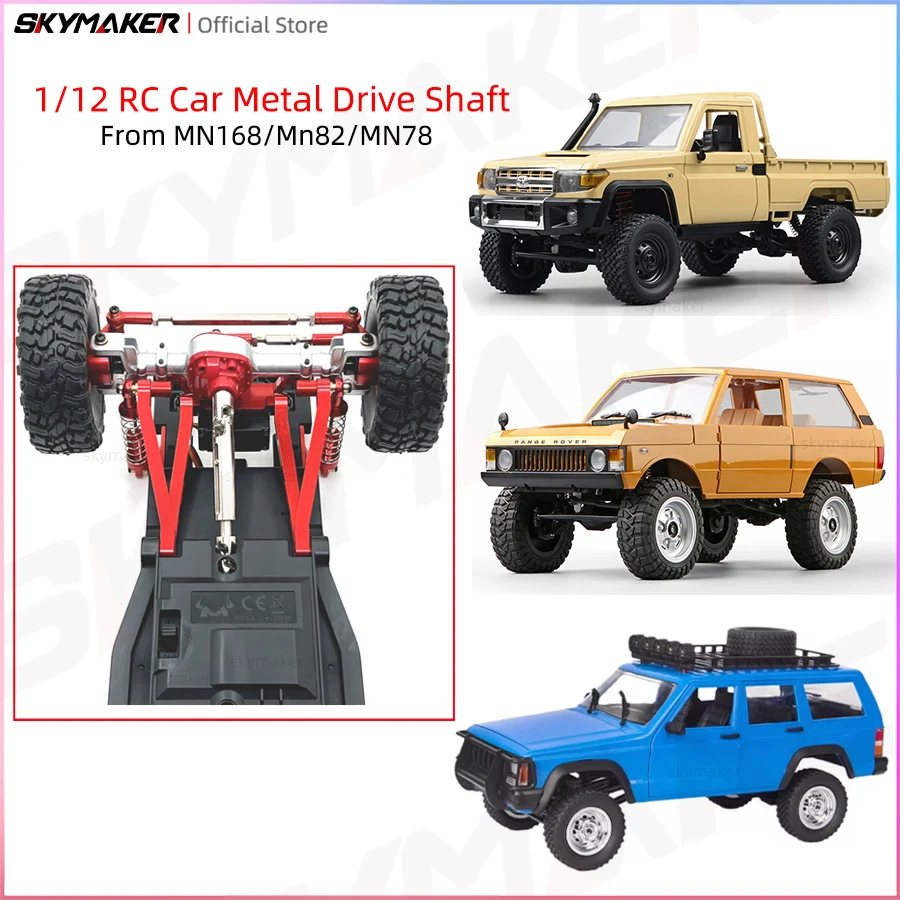 1/12 RC Auto Crawler MN78 MN82 Mn168 Metall Antriebswelle CVD Antriebswelle mit 3mm bis 4mm Welle Hülse Upgrade Teile Zubehör – Detail 6