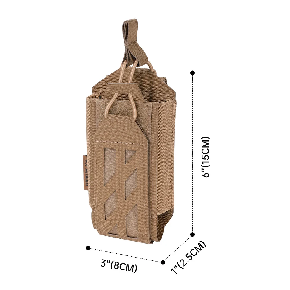 Tactical Radio Pouch Hunting Walkie Talkie Holder Open-Top Interphone Hanging Bag Molle Nylon Magazine Pouch 2