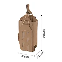 Tactical Radio Pouch Hunting Walkie Talkie Holder Open-Top Interphone Hanging Bag Molle Nylon Magazine Pouch 2