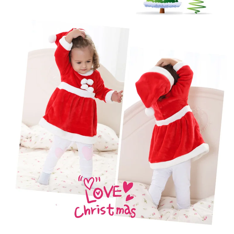 Kids Santa Claus Romper Hat Toddler Boy Girl Party Baby New Year Christmas Costume Jumpsuit Cosplay Xmas Clothing Set baby rompers,baby jumpsuit,cotton jumpsuit,baby clothing