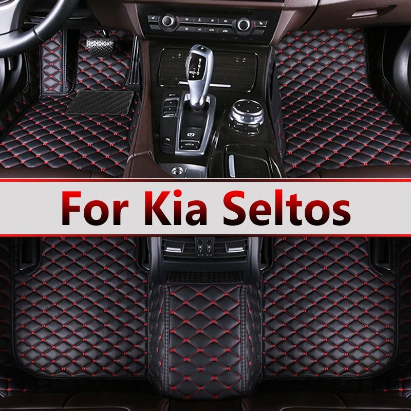 

Автомобильные коврики для Kia Seltos 2020 ~ 2022, роскошные кожаные коврики, водонепроницаемые коврики, противогрязные коврики, детали интерьера, автомобильные аксессуары