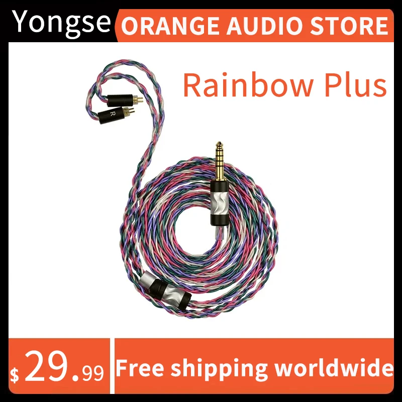 

Yongse Rainbow Plus 8-жильный серебристо-медный сплав 2,5 4,4/mmcx/0,78 сбалансированный Улучшенный кабель для наушников для IME S12PRO Z12 вневременной A.E