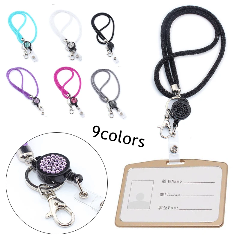 Retractable Badge Reel Badge Holder Badge Holder Keychain Hanging Neck Strap Retractable Id Tag Retractable Id Lanyard New Retractable Lanyard Badges Holder ID Lanyard Name Tag Universal Keychain Cellphones Office Id Hanging Rope Necklace Strap