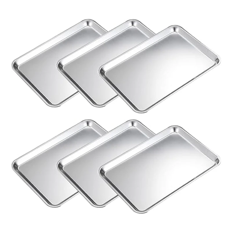 

6 Baking Baking Cookie Trays Grill Tray Deep Cooking Tray Suitable For Bread Machine And Oven