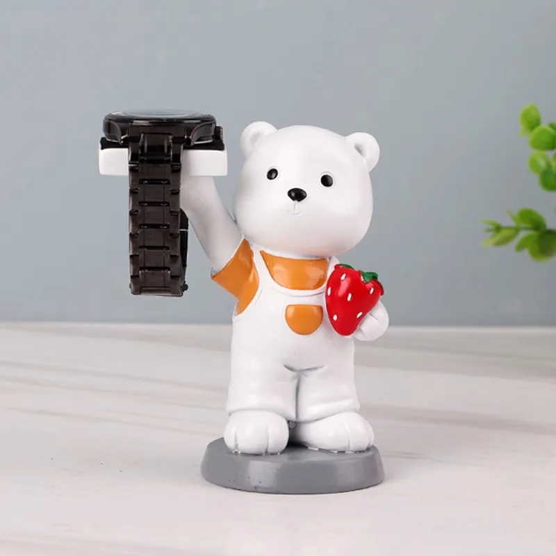 Resin Creative Watch Holder Personalized Bear Wrist Watch Holder Storage Case Organizer Display Apple Watches Accessories Cute