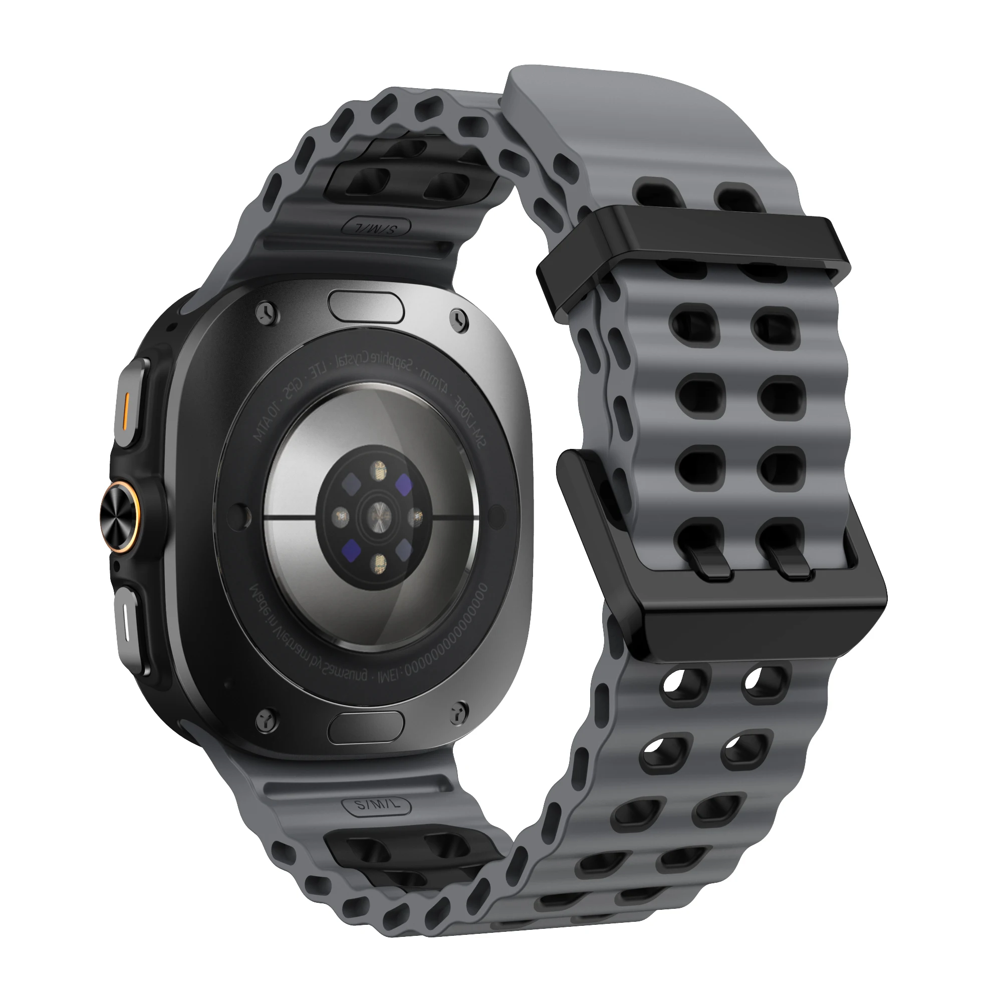 Two-Tone Sports Silicone Watch Band - Ultra Marine Bracelet Strap