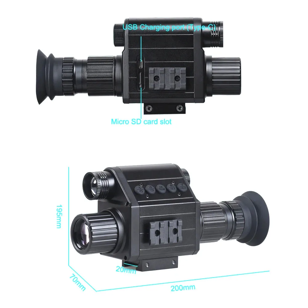 

Megaorei NEW M5 Standard Night Vision Scope 1080P Hunting Camera Wildlife Tactical Telescope Monocular with Built-in IR