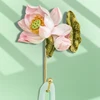 Vintage Creative Clothes Hook Wall-Mounted Non-Slip Towel Hanger Resin Rose Flower Design Key Hook for Hallway 6