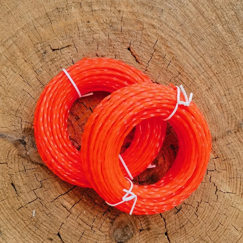 15m*2.0mm/2.4mm/2.7mm/3mm/3.3mm Mowing Nylon Grass Trimmer Rope Brush Cutter Strimmer Line Lawn Mower Accessory grass trimmer rope,brushcutter trimmer rope,lawn mower accessory,string trimmer line,grass trimmer line,grass trimmer accessories