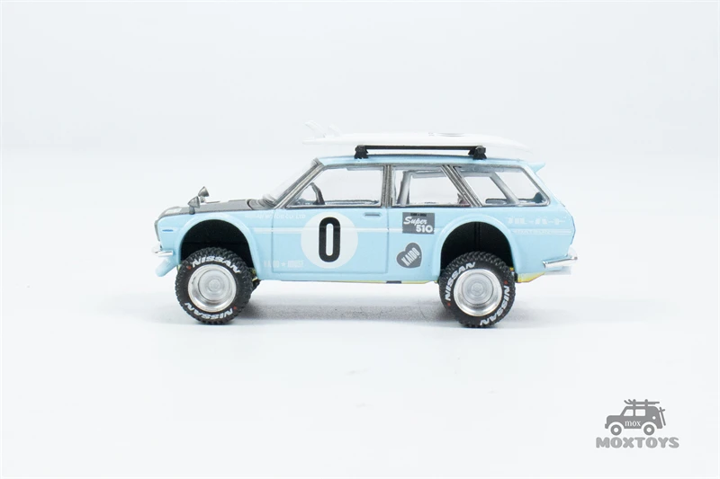 Kaido House x MINI GT 1:64 Datsun KAIDO 510 Wagon Kaido GT #0 Blue Diecast Model Car