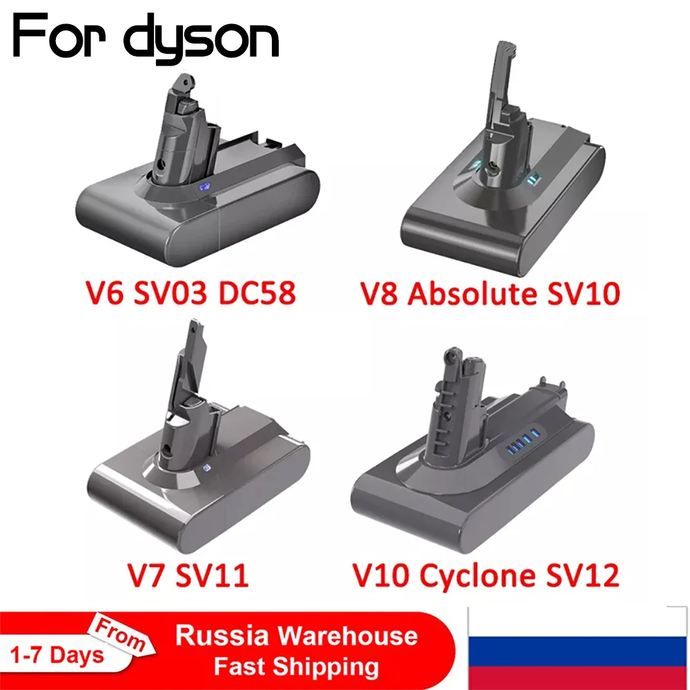 

8000mAh for Dyson V6 V7 V8 V10 Rechargeable Bateria SV10 SV11 SV12 SV09 Vacuum Cleaner Battery DC58 Battery for Sony Battery Cel