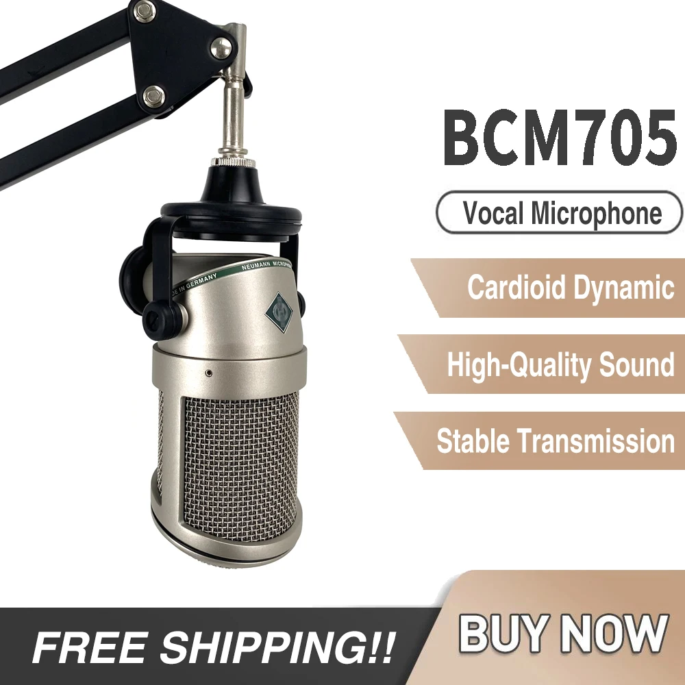 

BCM705 Dynamic Microphone Professional Wired Cardioid Handheld Mic for Performance Live Vocals Karaoke Home KTV Gaming Recording