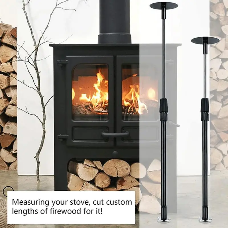 Outil De Mesure Pour Bois De Chauffage Dubbulon – Tige Télescopique 16-26 Pouces, Base Magnétique Pour Tronçonneuse