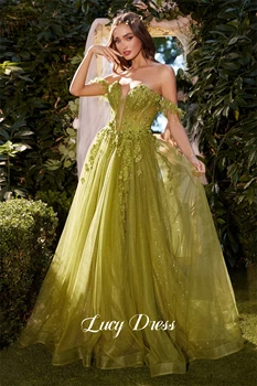 Mesh Applique Grace Line A Evening Dress Wedding Party Prom Dresses Elegant Woman Sharon Happy Graduation Womens Gown Customized 1