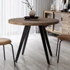 Round Dining Table, Small Dining Table for 2, 31.5" Round Table, Mid-Century Modern Kitchen Table with 1.4" Thickness Wood Grain 1