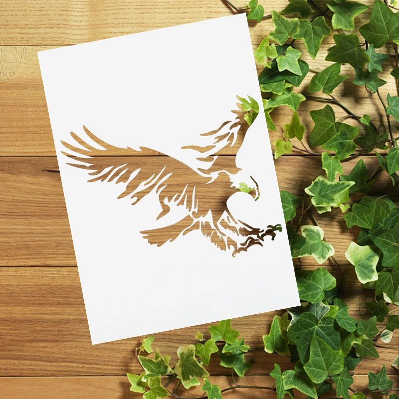 DIY Painting Eagle Pattern Reusable Stencil Templates For Wall Furniture Fabric painting Decor Scrapbooking Stamp Cards фильм фото металл резка умирает stencil scrapbooking diy альбом штамп бумажная карта