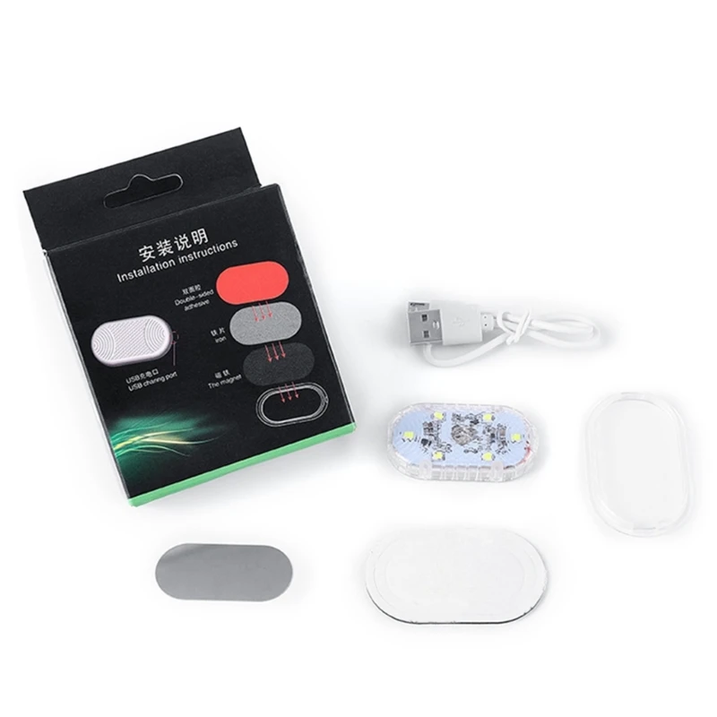 자동차 다채로운 미니 LED 분위기 조명 USB 충전 마그네틱 터치 라이트 램프