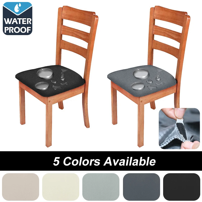 Description Picture 4 of item4/6PC Waterproof Chair Seat Cover Fabric Summer Cool Silky Smooth Breathable Removable Washa Elastic Cushion Stretch Slipcover