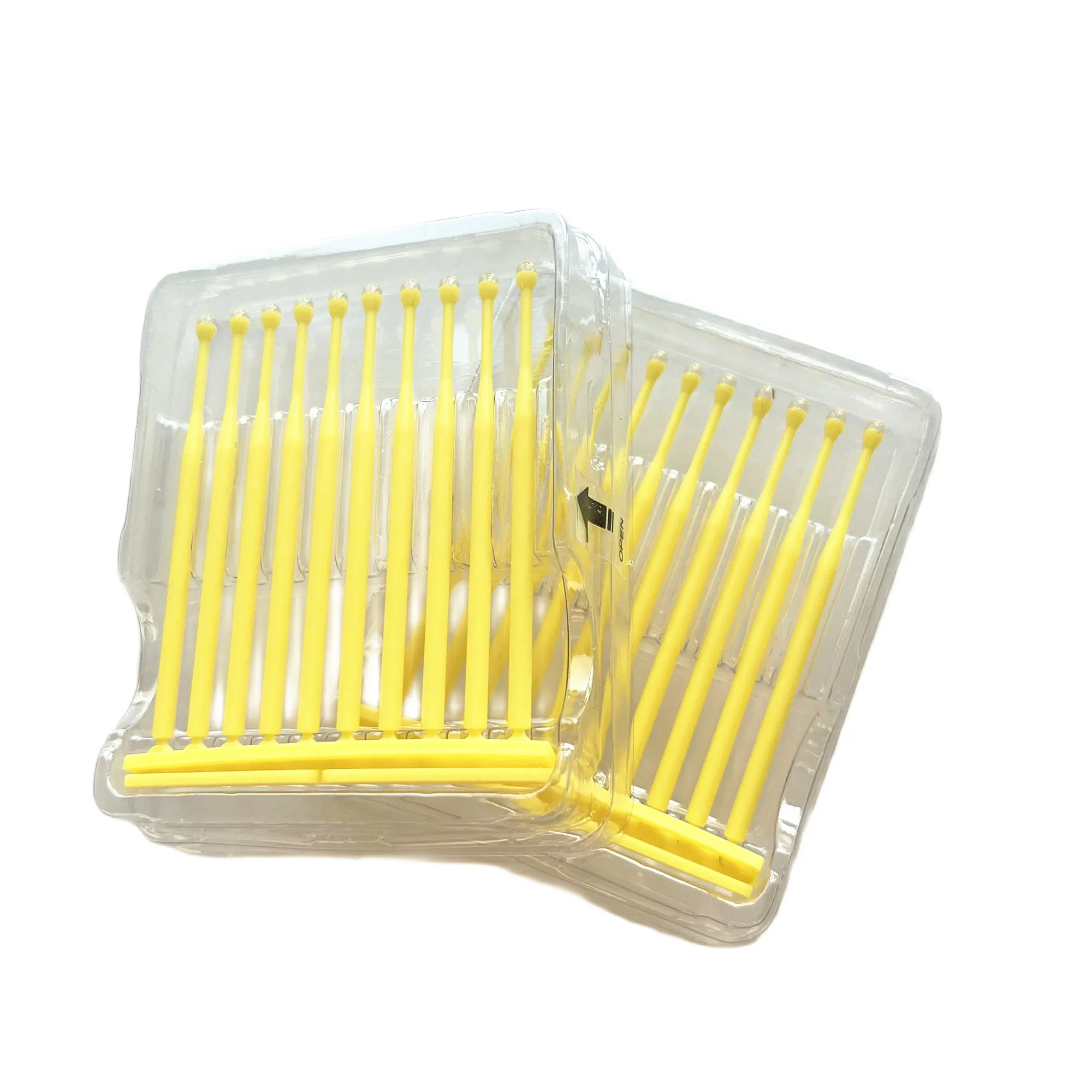 

20pcs/Box Dental Applicator Sticks Adhesive Tip Tooth Crown Porcelain Veneer Disposable bond Materials Yellow