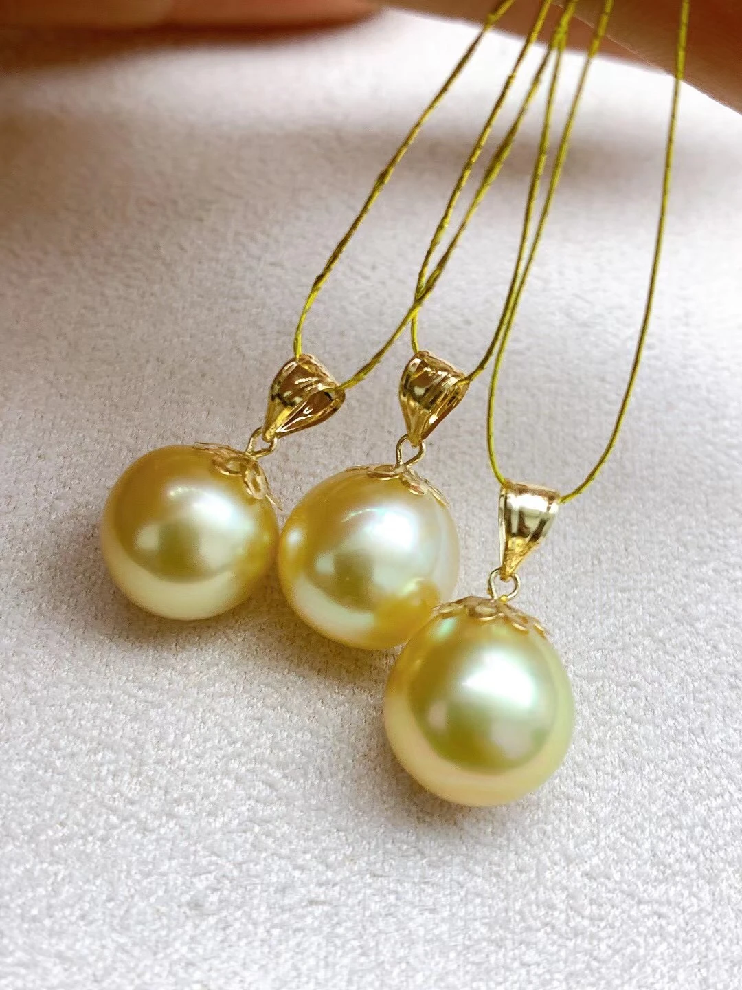 

HOT Cheap 18K Gold AU750 Metal 11-12mm Big Size Real Gold Southsea Pearl Pendant Jewelry Nice Party Wedding Gift Present