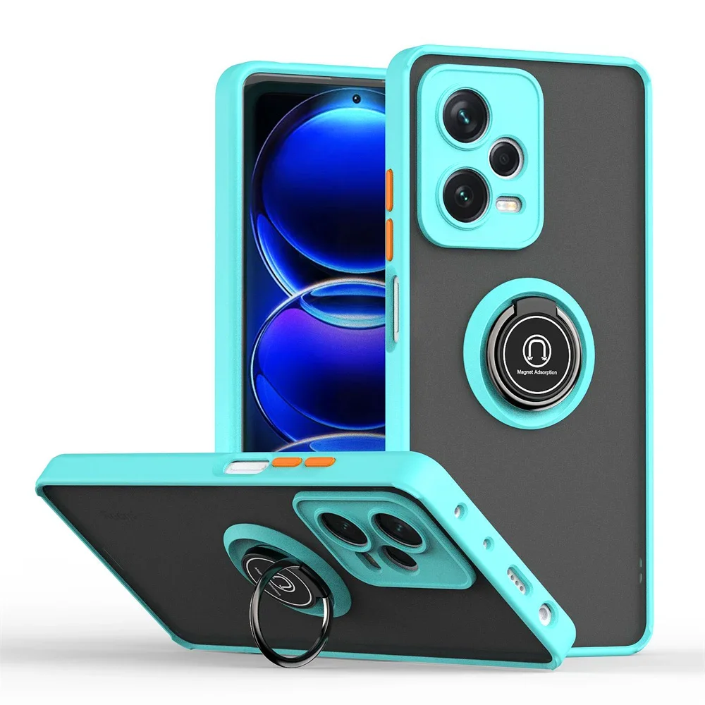 Magnetic Ring Holder Protective Phone Case with Enhanced Grip