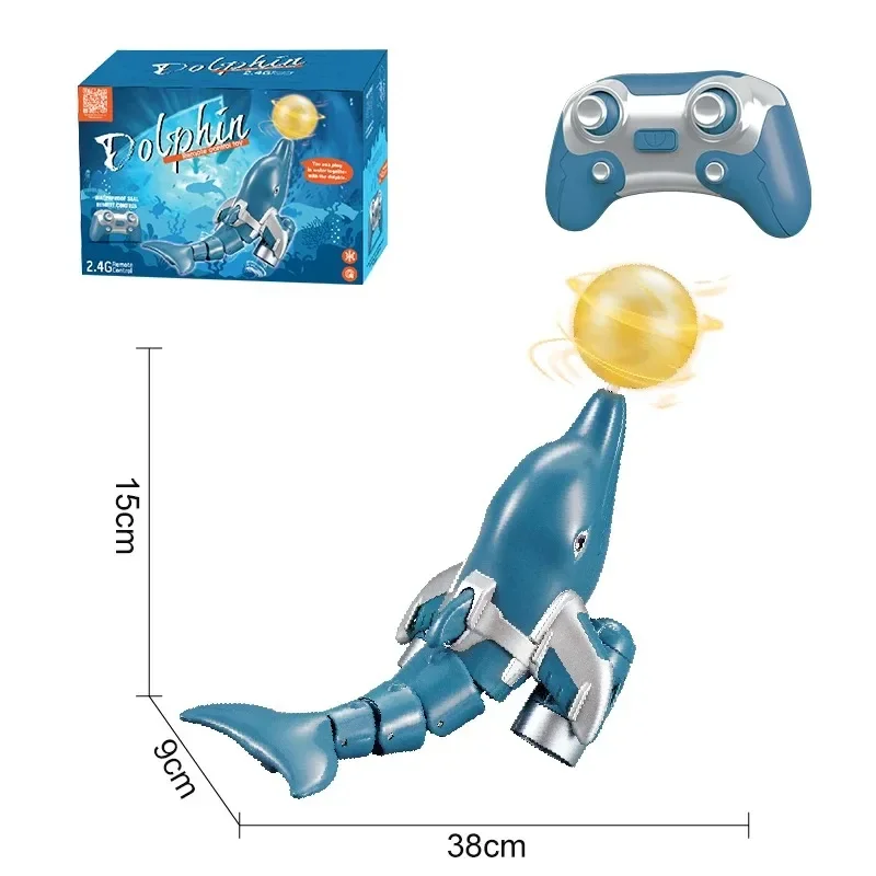 RC High Speed Remote Control Boat Simulation Dolphin Boat 2.4G with Light Effects Underwater Game Toys remote control toys 6