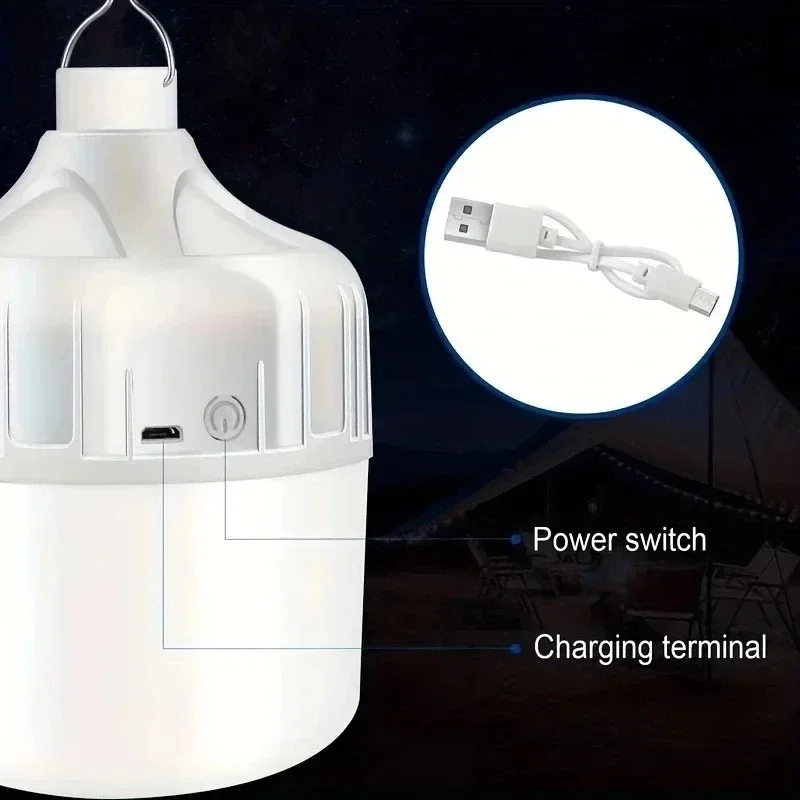 Usb Rechargeable Led Light Portable Camping Light Bulb Emergency Lighting Flashlight Lights Outdoor Picnics Hanging Tent Light Us