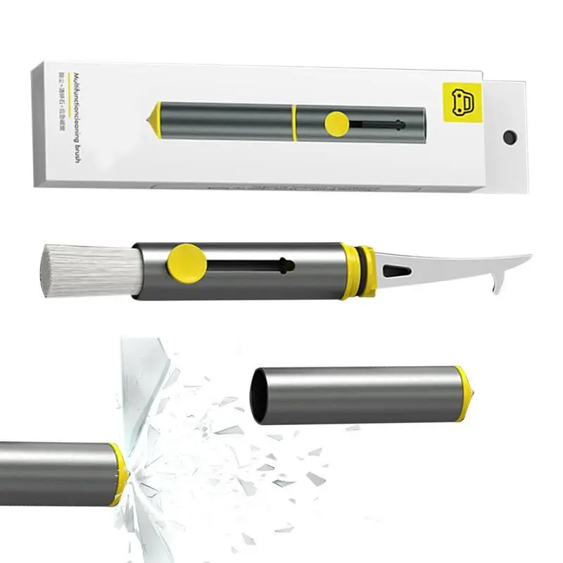 

Detailing Brush Bushy Car Air Vent Cleaner With Safety Hammer Air Vent Cleaner For Car Interior Cleaning Tool Tungsten Steel Tip