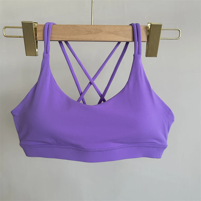 Solid Color Yoga Bra Beauty Back Pilates Sports Bras Top Gym Women's Sports Vest Fashion Hot Girl Fitness Vest Soft Breathable 5
