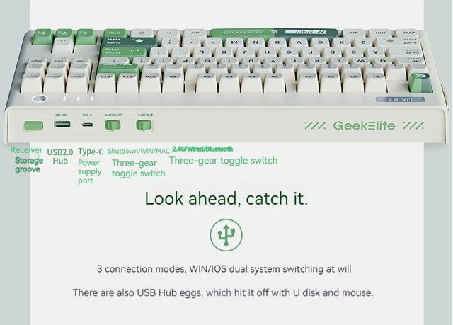 Bluetoothワイヤレスメカニカルキーボード,タイプC,rgb,hifi,pbt,人間 
