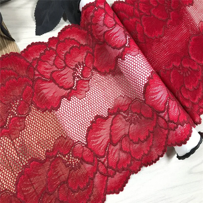 꽃 레이스 원단 의류 DIY 바늘 작업 하이 퀄리티, 스판덱스 레이스 트림, 바느질 액세서리, 공예품용 탄성 레이스