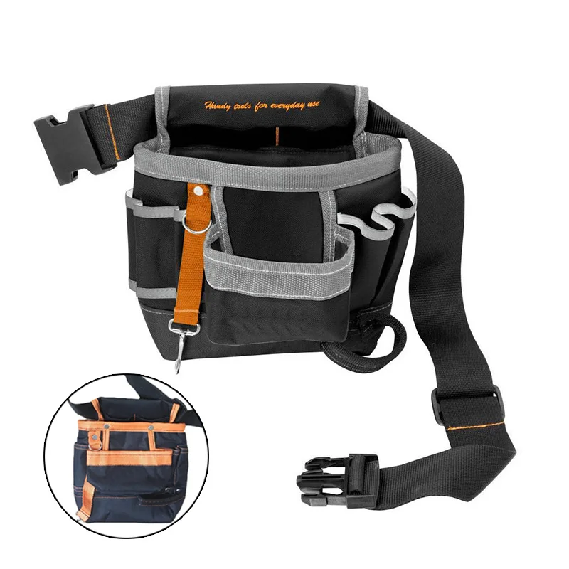 

7 Pocket Tool Pouch Belt Waist Bag With Strong Buckle Electrician Tools Storage Bag Oxford Cloth Handware Tool Pouch