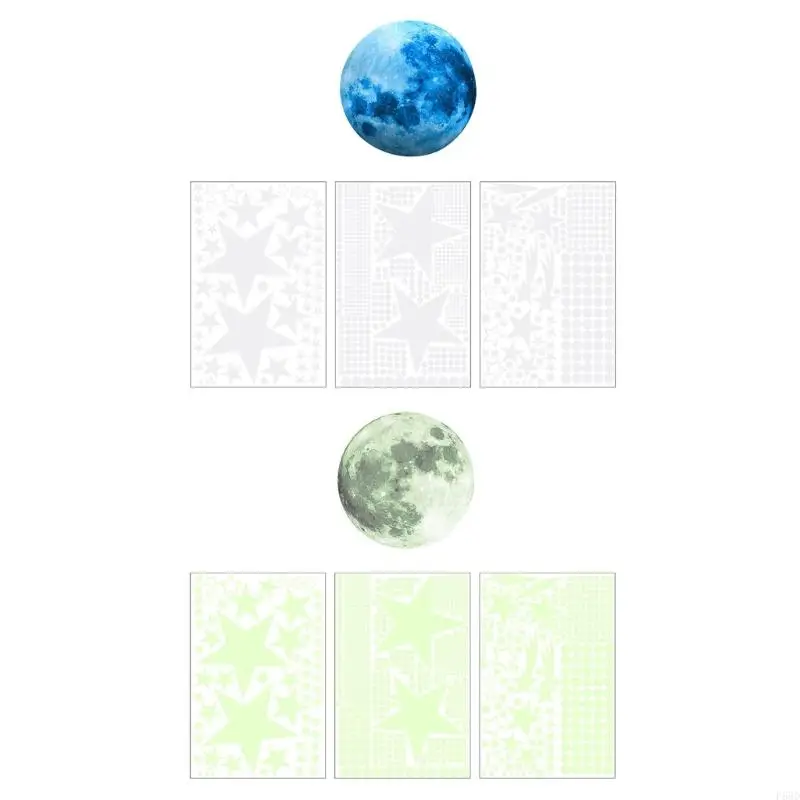 F68D Upgraded Glow Luminous Wall Decals Decor DIY Art Crafts Decor suitable for Kids Bedroom Home Decorations