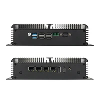 Fanless Industrial Mini PC Intel N100 Processor 4x 2.5G Ethernet Mini-PCIE Expansion WiFi 4G SIM Support Windows Linux Openwrt 1
