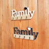 Wooden Home Decoration Key Holder,Self Adhesive or Drilling Key Rack,Key Hook Wall Mounted,Key Holder for the Home White 6