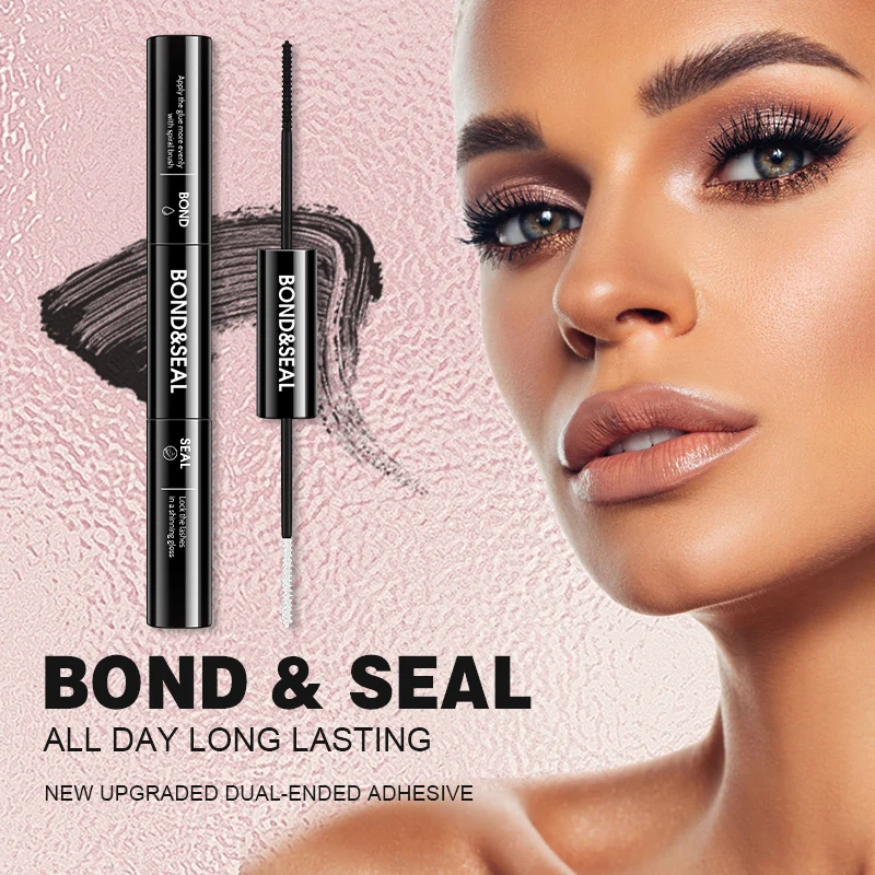 

Клей для ресниц Bond and Seal, клей для ресниц для самостоятельной сборки, стойкая тушь для ресниц, прозрачное покрытие, водонепроницаемый плащ с сильной фиксацией