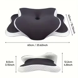 Ergonomic Memory Foam Pillow for Ultimate Comfort and Support (DARK GRAY)