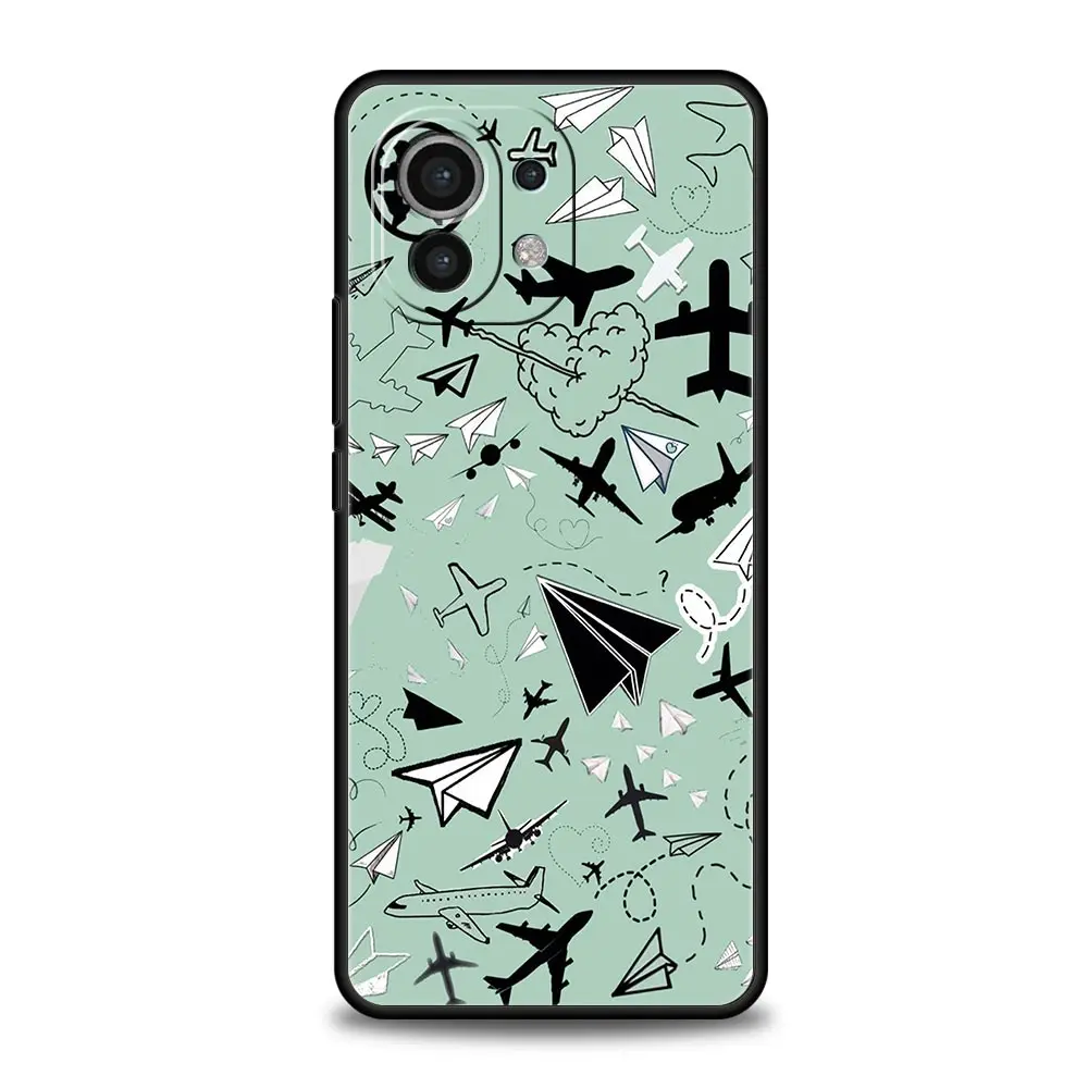 Airplane World Map Travel Protective Case