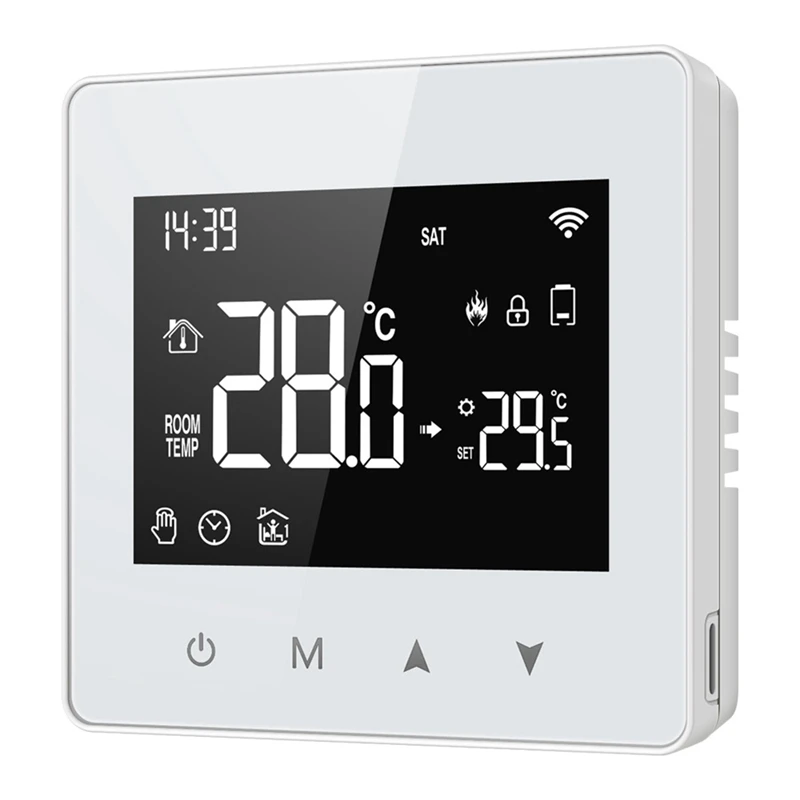 

Термостат Tuya Zigbee с питанием от аккумулятора и голосовым помощником, контроллер температуры для газового бойлера, прост в использовании