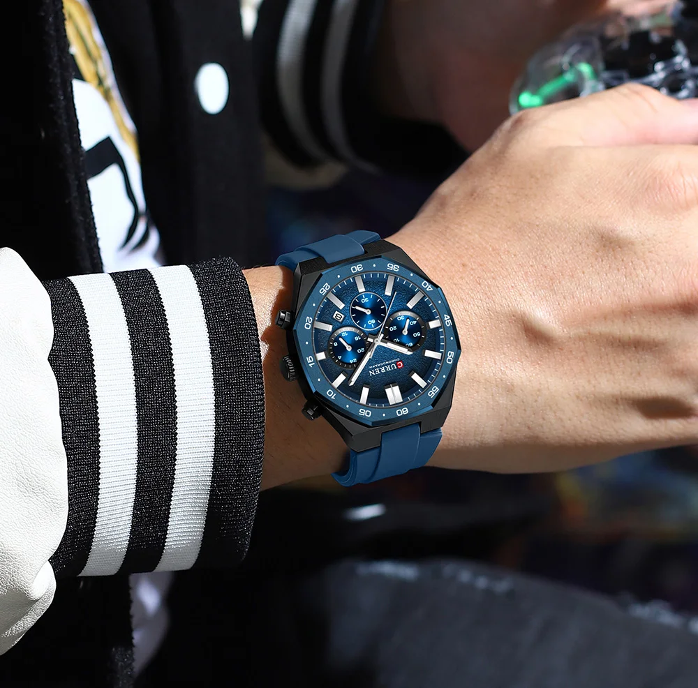 Montre à quartz classique pour homme, multifonctionnelle, lumineuse, chronographe, calendrier, étanche, sport, mode._voghion.com