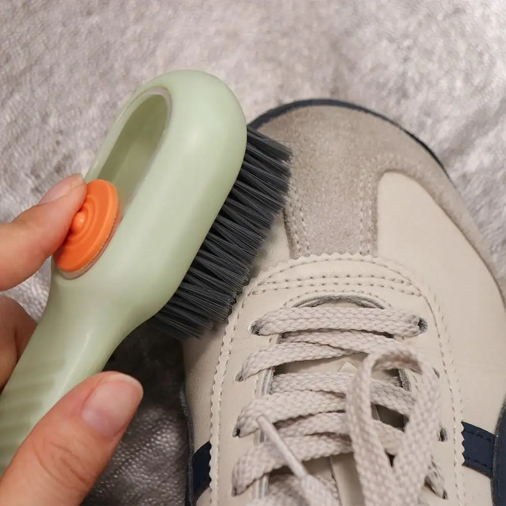 Household Cleaner Tools Liquid Shoe Brush Shoe Clothing Board Brush Soap Dispenser Cleaning Clothes Plastic