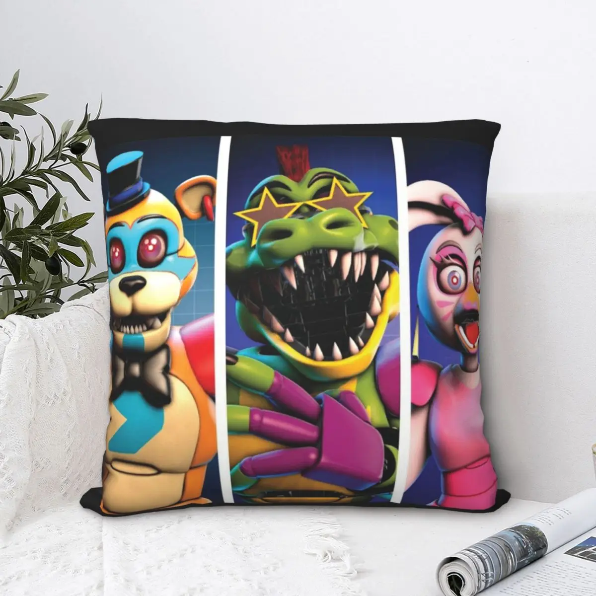 Fnaf Security Breach Square Pillowcase Cushion Cover Comfort Pillow