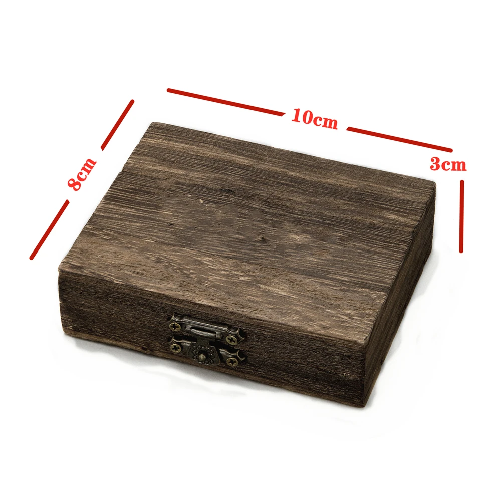 Viking Natural Wooden Boxes Retro PU Leather Bags Luxury Jewelry Packaging Handmade Vintage Storage Box Decorative Organizer