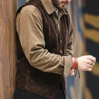 Gilets en velours côtelé vintage Maden, vêtements de travail décontractés à la française, veste de chasse, veste de travail, vêtements d'extérieur pour hommes pour le printemps et l'automne 1