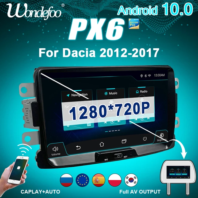 Carplay Android 1 Din Car radio GPS screen For Renault Dacia LOGAN